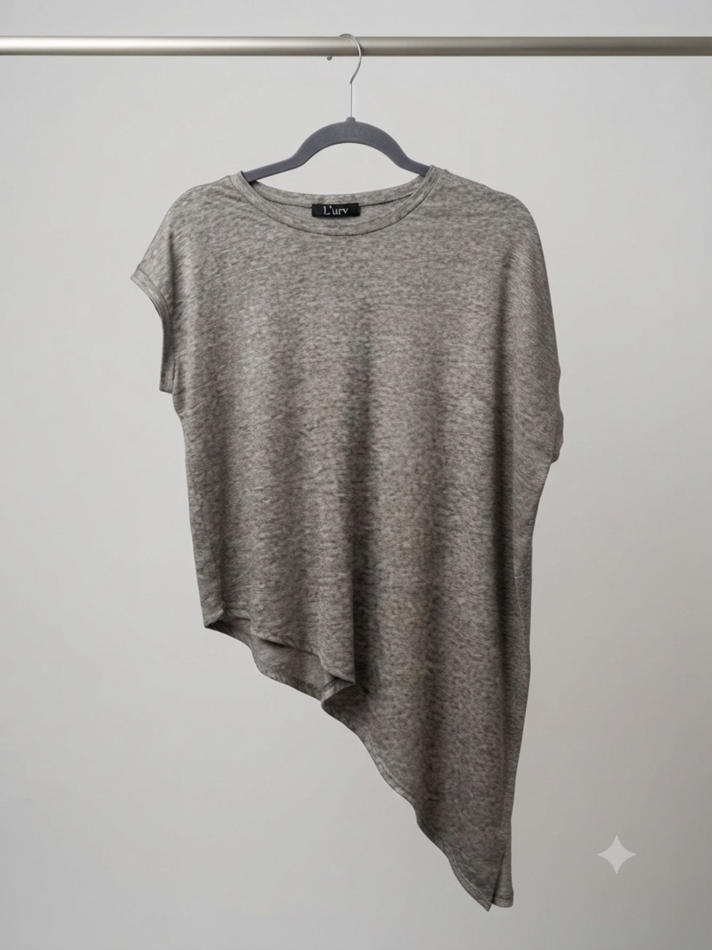 Mandy Evans Metallic  asymmetrical long tee clubwear